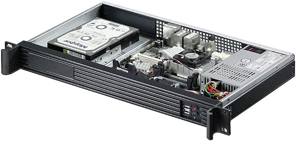 GeneSysGroup E125B 1U Mini ITX 19 rackmount server chassis. The multi core processors of Mini ITX platform have been the current mainstream nowadays the E125 1U Mini ITX server chassis depth is 250mm ...